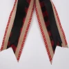 New Christmas decoration: Checkered edge woven ribbon bow, Christmas bow decoration, Christmas tree top decoration Item Picture